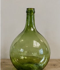 Groene glazen fles 30L, vintage decoratie | Er Was Eens Kringloop Almelo