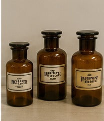 Apotheek flessen set, vintage curiosa | Er Was Eens Kringloop Almelo